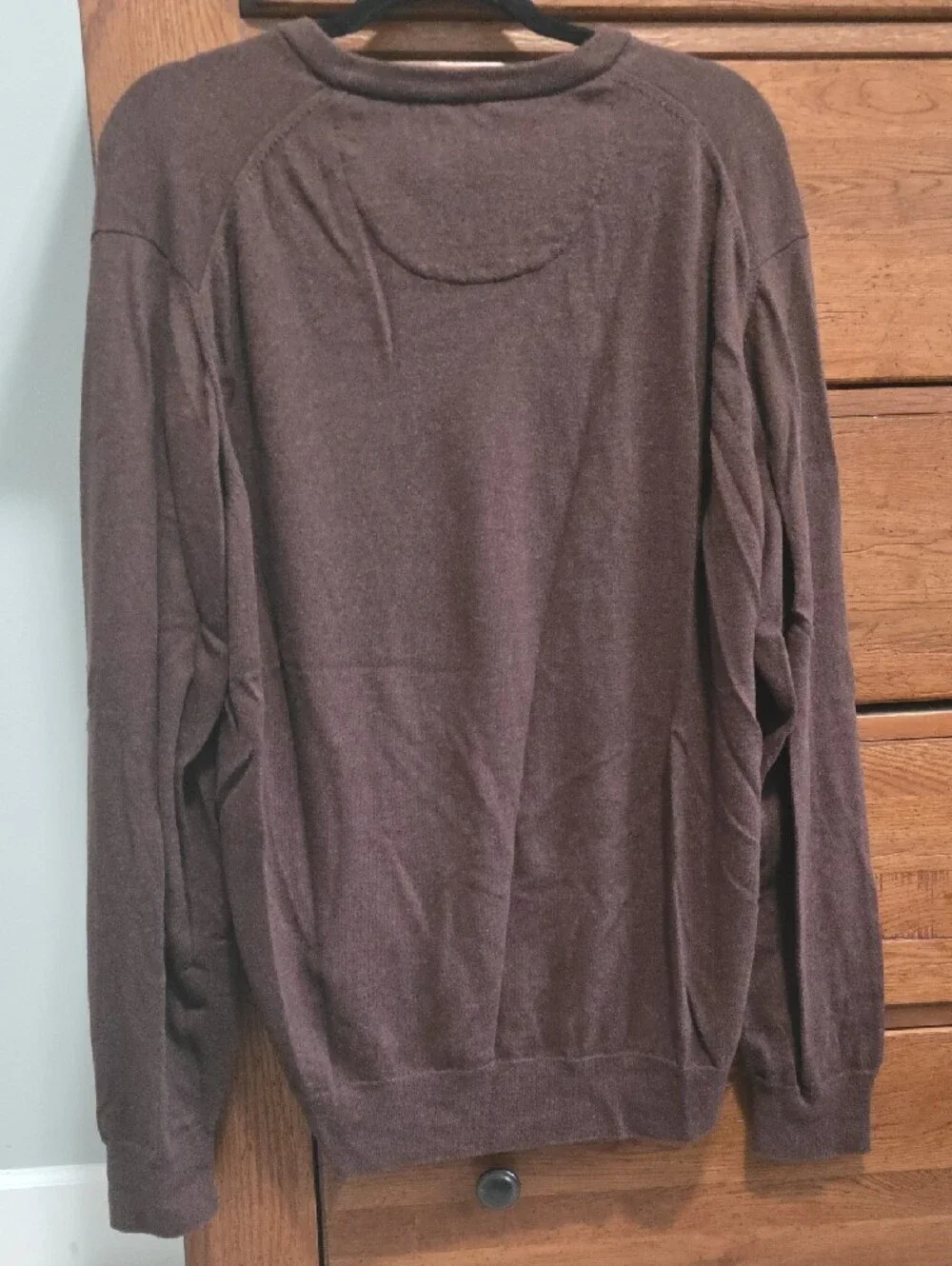 Johnston & Murphy Men's Dark Brown V-Neck Sweater